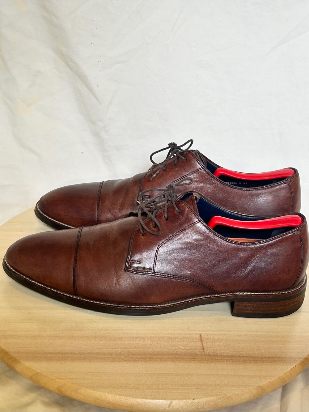 Cole Haan Lenox Hill Men’s Brown Leather Cap Toe Lace-Up Oxfords US 9.5W